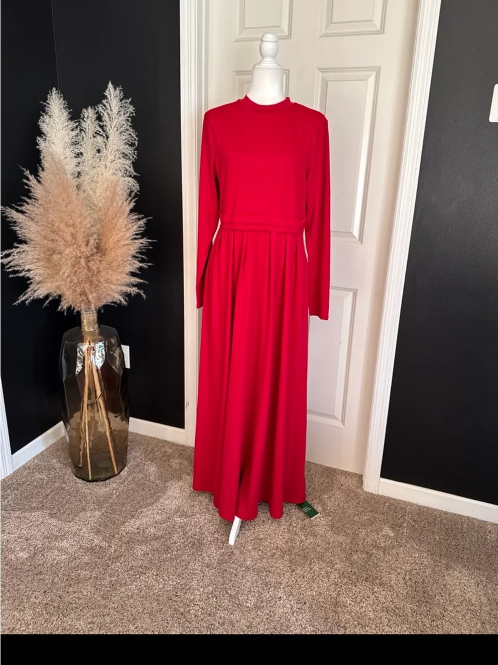 NWT Halara Mock-neck Long Sleeve Pocket Flare Maxi Casual Dress size XL - Picture 2 of 12